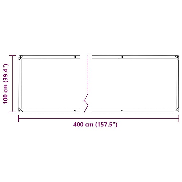 Augu pārsegs ar cilpām 1x4 m PVC