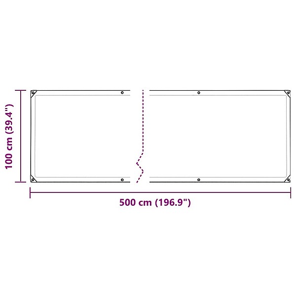 Augu pārsegs ar cilpām 1x5 m PVC