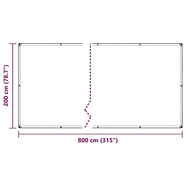 Augu pārsegs ar cilpām 2x8 m PVC