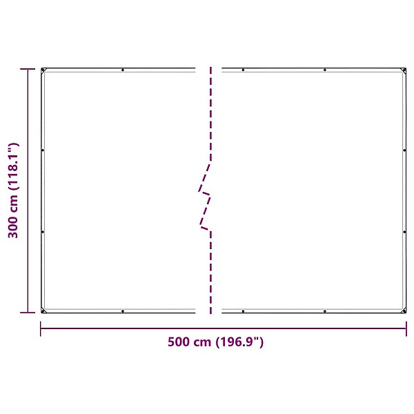 Augu vāks ar cilpām 3x5 m PVC