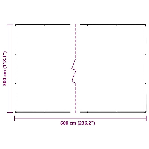 Augu vāks ar cilpām 3x6 m PVC