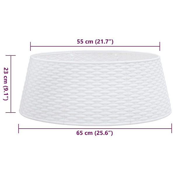 Ziemassvētku eglītes svārki balti Ø65x23 cm Plastmasa