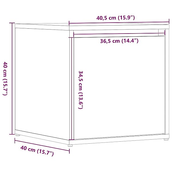 Kastes atvilktne Artisan Oak 40,5x40x40 cm Engineered Wood