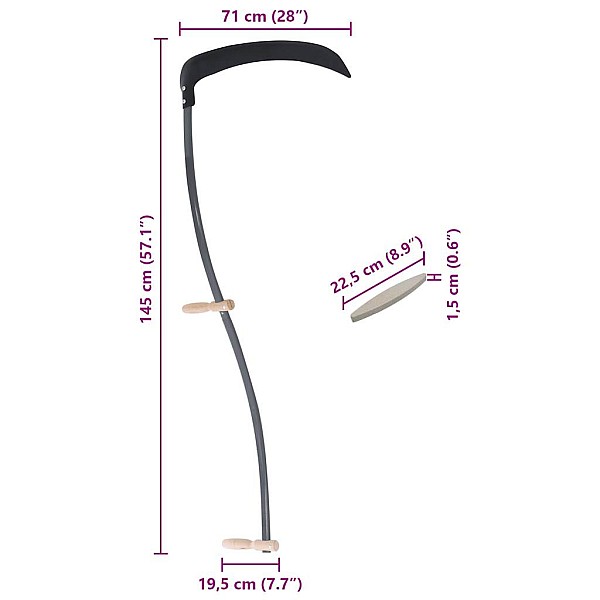 Izkapts ar slīpējamo akmeni 145 cm