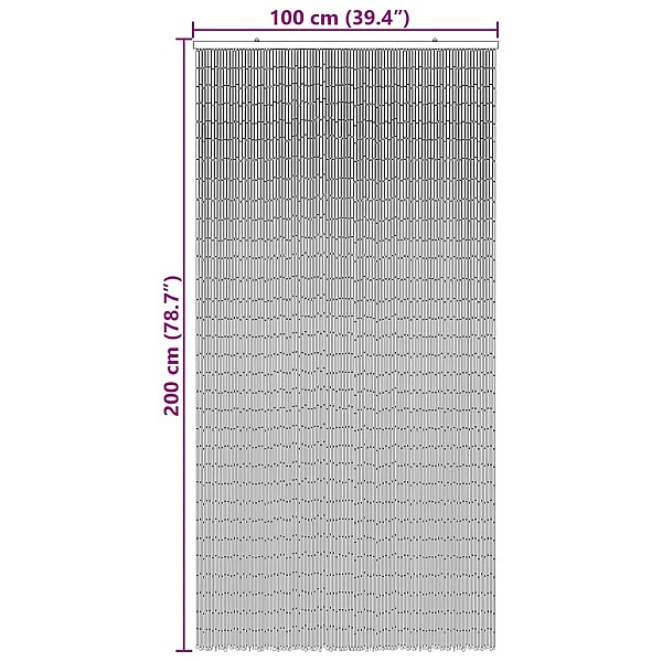 kukaiņu durvju aizkaru bambusa apdruka 100x200 cm bambusa