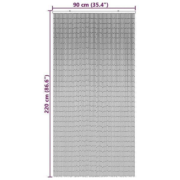 Kukaiņu durvju aizkars Palmu koka apdruka 90x220 cm Bambuss