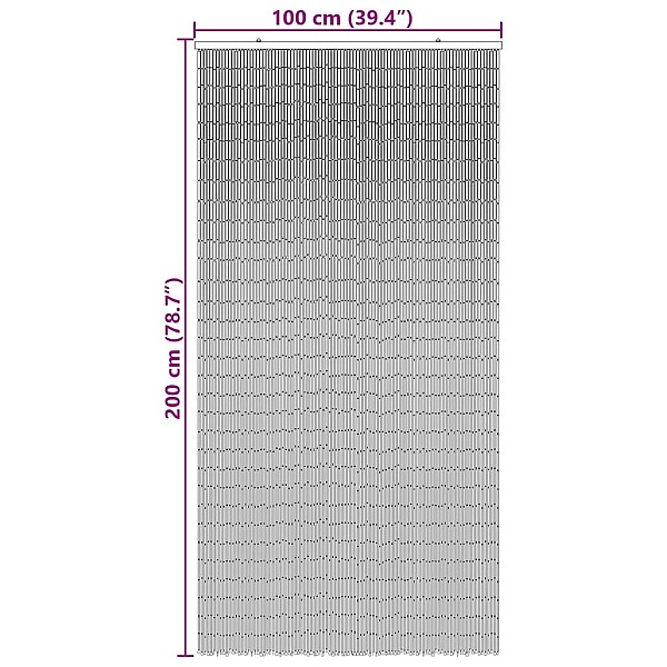 kukaiņu durvju aizkars palmu koka apdruka 100x200 cm bambusa