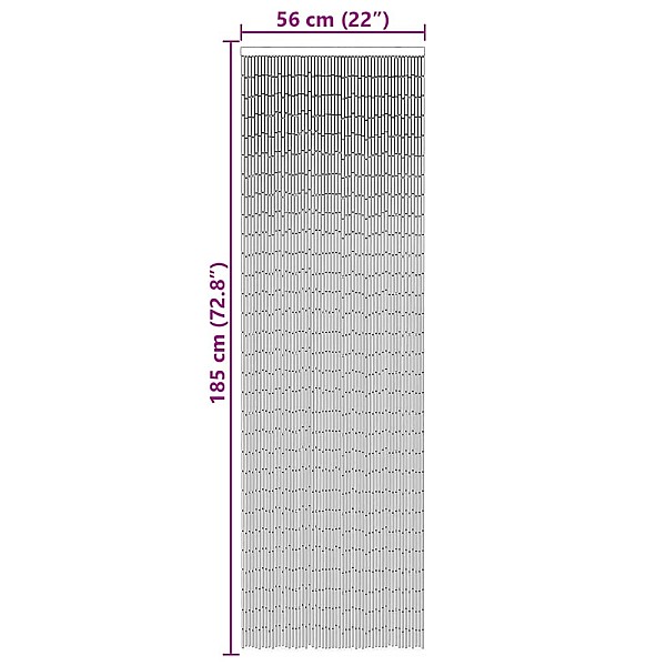 Kukaiņu durvju aizkars Tumši pelēks 56x185 cm Bambuss
