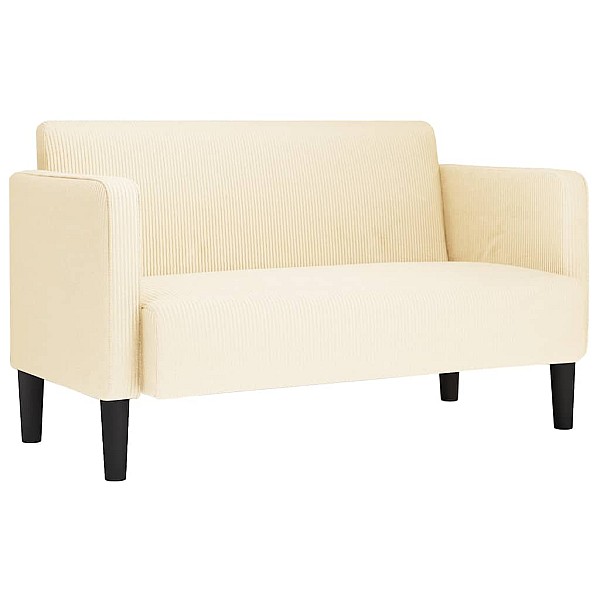 Loveseat dīvāns, krēmkrāsas, 109 cm, velveta audums