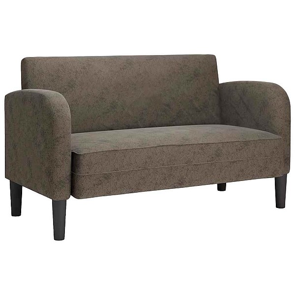 Loveseat dīvāns, tumši pelēks, 110 cm, mākslīgā āda