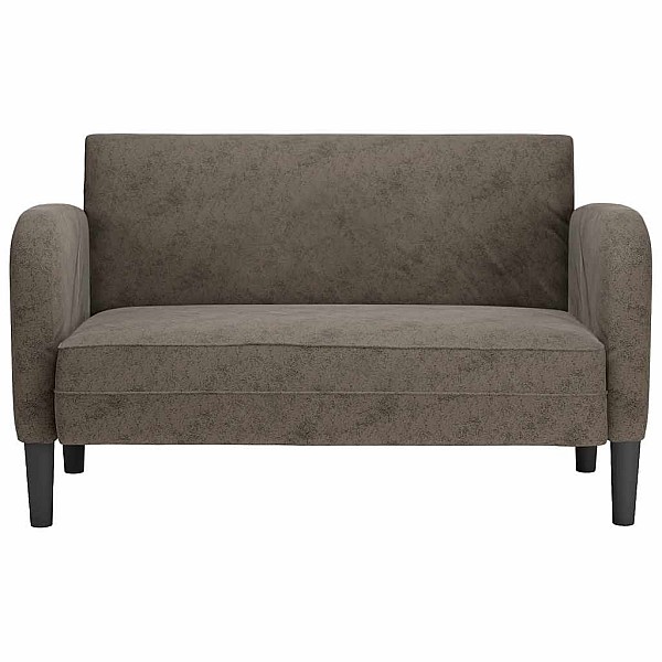 Loveseat dīvāns, tumši pelēks, 110 cm, mākslīgā āda