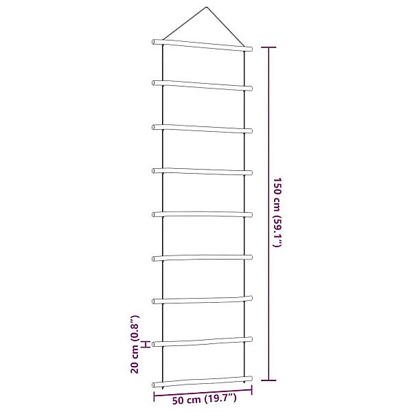 Sienas Dekorācijas Kāpņu formas 50x150 cm dabīgs zars