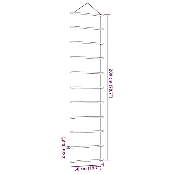 Sienas Dekorācijas Kāpņu formas 50x200 cm dabīgs zars