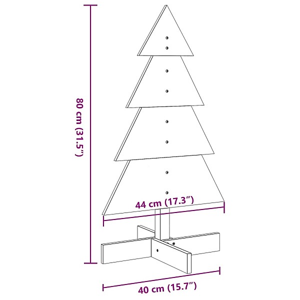 koka Ziemassvētku eglīte dekorēšanai, 80 cm, priedes masīvkoks