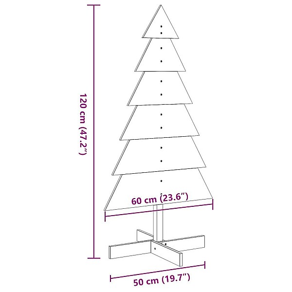 koka Ziemassvētku eglīte vaska brūna 120 cm priedes masīvkoks