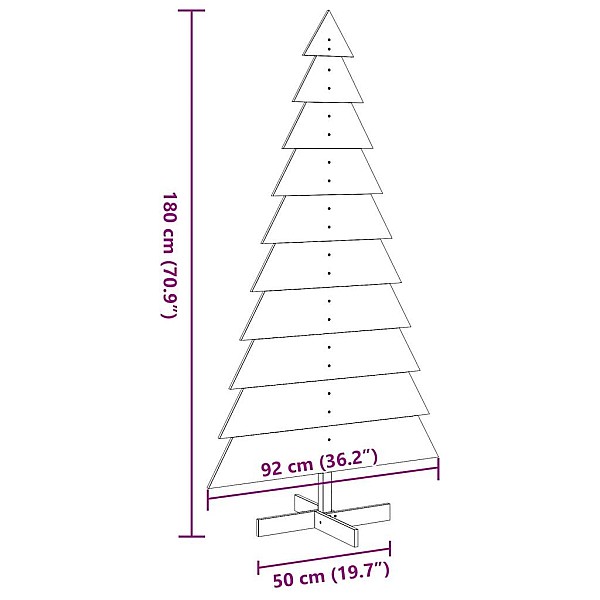 koka Ziemassvētku eglīte, balta, 180 cm, priedes masīvkoks