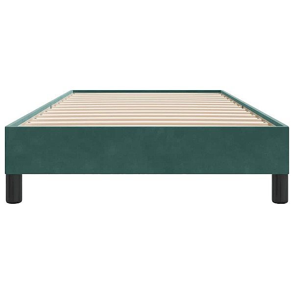 Box Spring Gulta bez matrača Tumši zaļa 80x210 cm samts