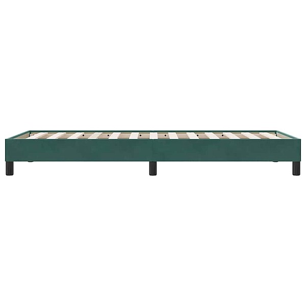 Box Spring Gulta bez matrača Tumši zaļa 80x210 cm samts