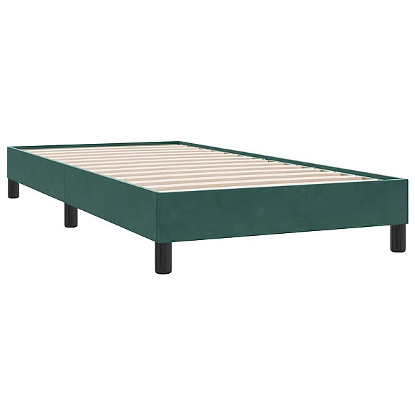 Box Spring Gulta bez matrača Tumši zaļa 80x210 cm samts