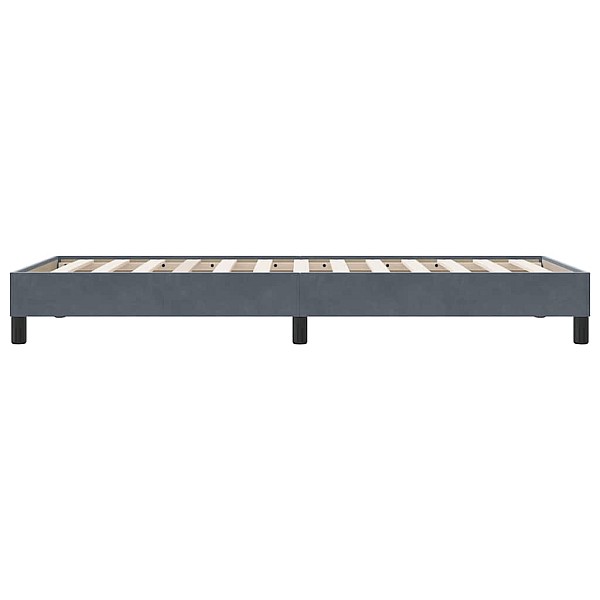 Box Spring Gulta bez matrača Tumši pelēka 90x210 cm samts