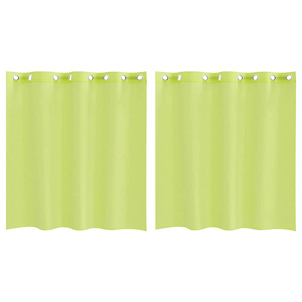 Voile aizkari ar starplikām 2 gab Apple Green 140x140 cm