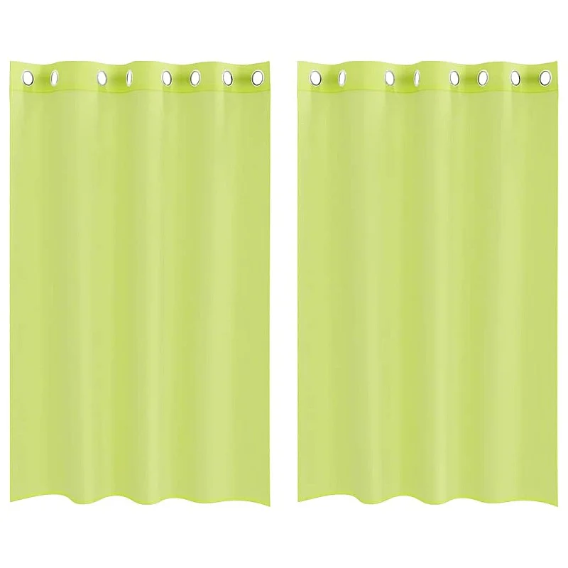 Voile užuolaidos su įvorėmis, 2vnt., obuolio žalios, 140x175cm Voile užuolaidos su įvorėmis, 2vnt., obuolio žalios, 140x175cm