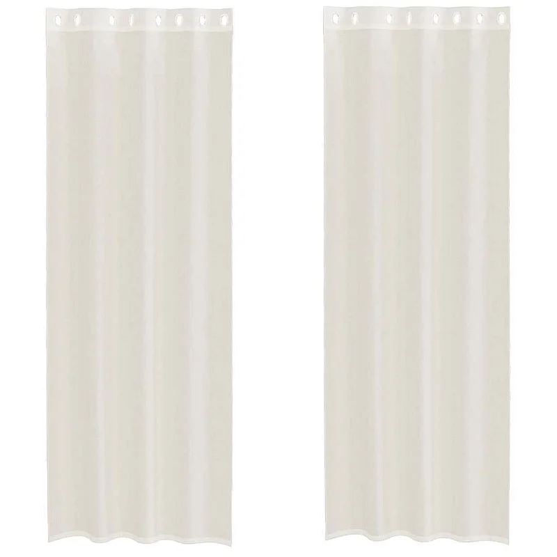 Voile užuolaidos su įvorėmis, 2vnt., kreminės, 140x260cm Voile užuolaidos su įvorėmis, 2vnt., kreminės, 140x260cm