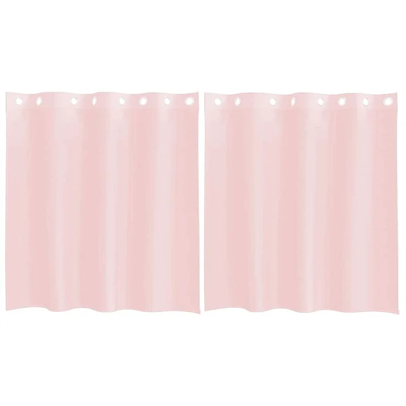 Voile užuolaidos su įvorėmis, 2vnt., šviesiai rožinė, 140x140cm Voile užuolaidos su įvorėmis, 2vnt., šviesiai rožinė, 140x140cm