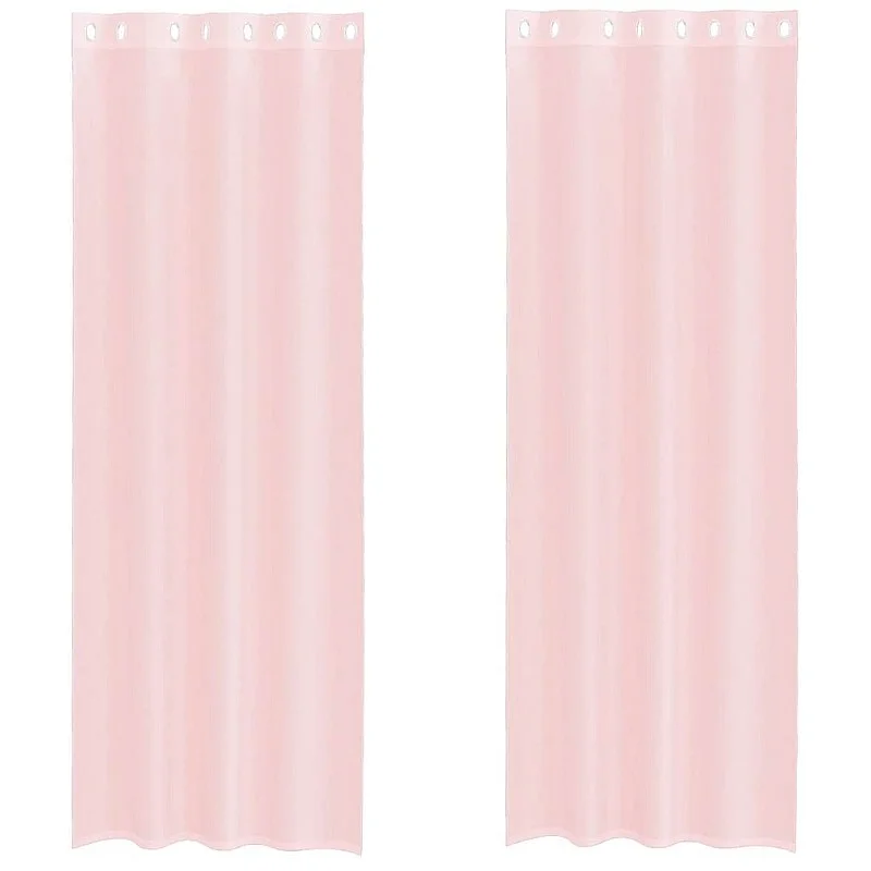 Voile užuolaidos su įvorėmis, 2vnt., šviesiai rožinė, 140x260cm Voile užuolaidos su įvorėmis, 2vnt., šviesiai rožinė, 140x260cm
