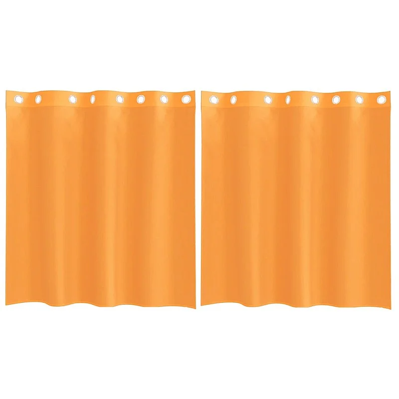 Voile užuolaidos su įvorėmis, 2vnt., oranžinis, 140x140cm Voile užuolaidos su įvorėmis, 2vnt., oranžinis, 140x140cm