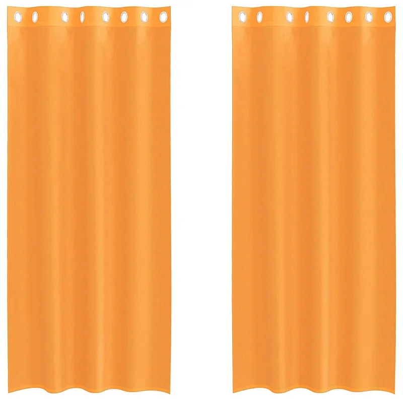 Voile užuolaidos su įvorėmis, 2vnt., oranžinis, 140x225cm Voile užuolaidos su įvorėmis, 2vnt., oranžinis, 140x225cm