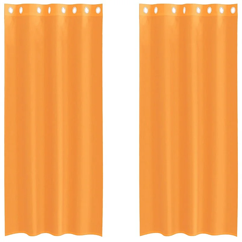 Voile užuolaidos su įvorėmis, 2vnt., oranžinis, 140x245cm Voile užuolaidos su įvorėmis, 2vnt., oranžinis, 140x245cm