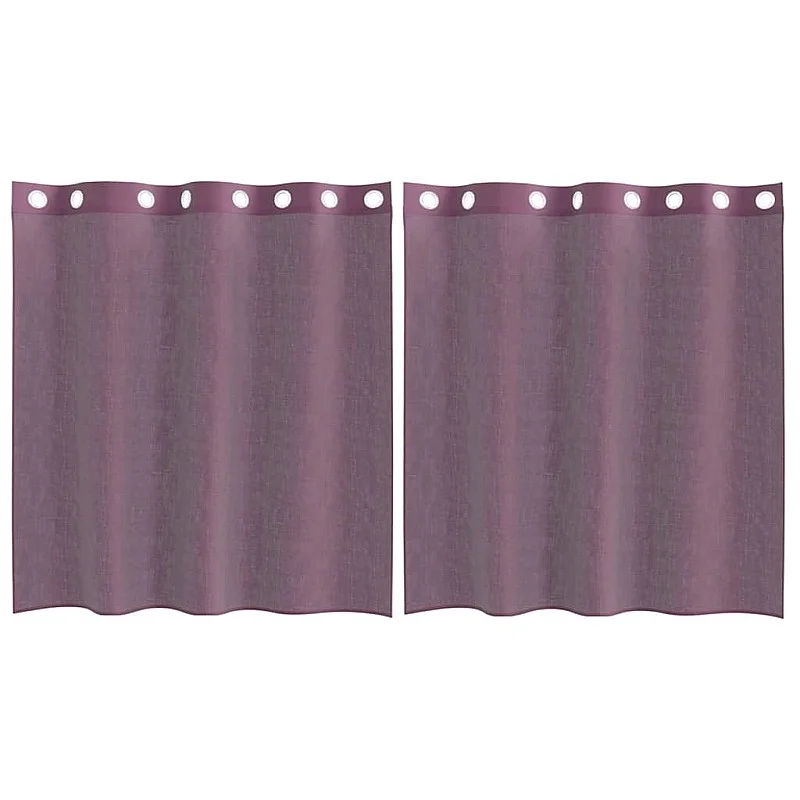Voile užuolaidos su įvorėmis, 2vnt., violetinės sp., 140x140cm Voile užuolaidos su įvorėmis, 2vnt., violetinės sp., 140x140cm