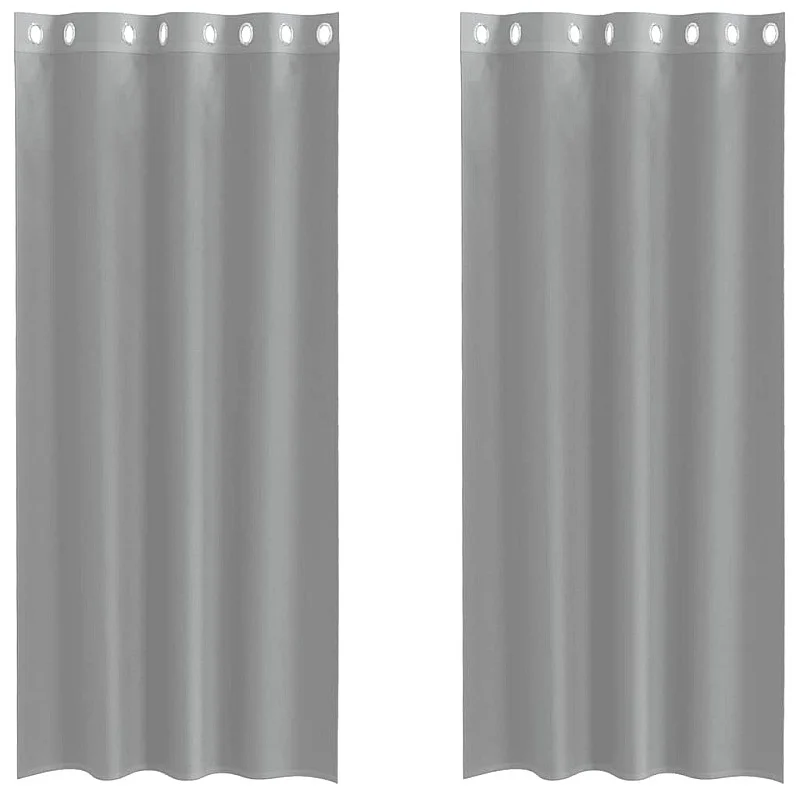Voile užuolaidos su įvorėmis, 2vnt., šviesiai pilkas, 140x225cm Voile užuolaidos su įvorėmis, 2vnt., šviesiai pilkas, 140x225cm
