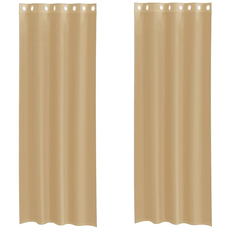 Voile užuolaidos su įvorėmis, 2vnt., smėlio spalvos Voile užuolaidos su įvorėmis, 2vnt., smėlio spalvos