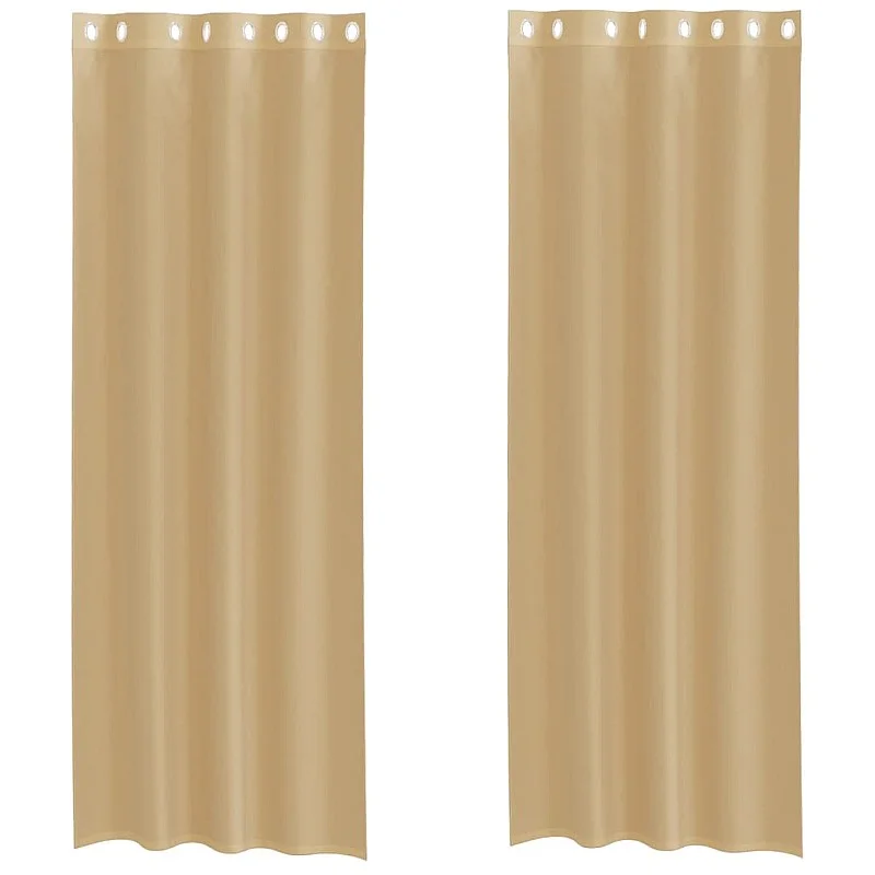 Voile užuolaidos su įvorėmis, 2vnt., smėlio spalvos Voile užuolaidos su įvorėmis, 2vnt., smėlio spalvos