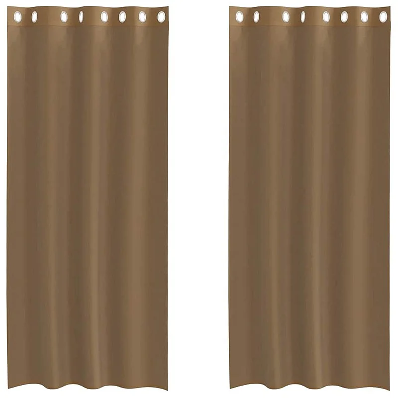 Voile užuolaidos su įvorėmis, 2vnt., šviesiai rudos spalvos Voile užuolaidos su įvorėmis, 2vnt., šviesiai rudos spalvos