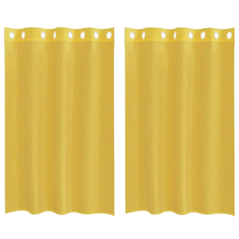 Voile užuolaidos su įvorėmis, 2vnt., geltonos spalvos Voile užuolaidos su įvorėmis, 2vnt., geltonos spalvos