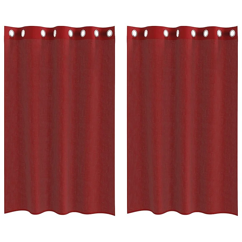 Voile užuolaidos su įvorėmis, 2vnt., raudonojo vyno spalvos Voile užuolaidos su įvorėmis, 2vnt., raudonojo vyno spalvos