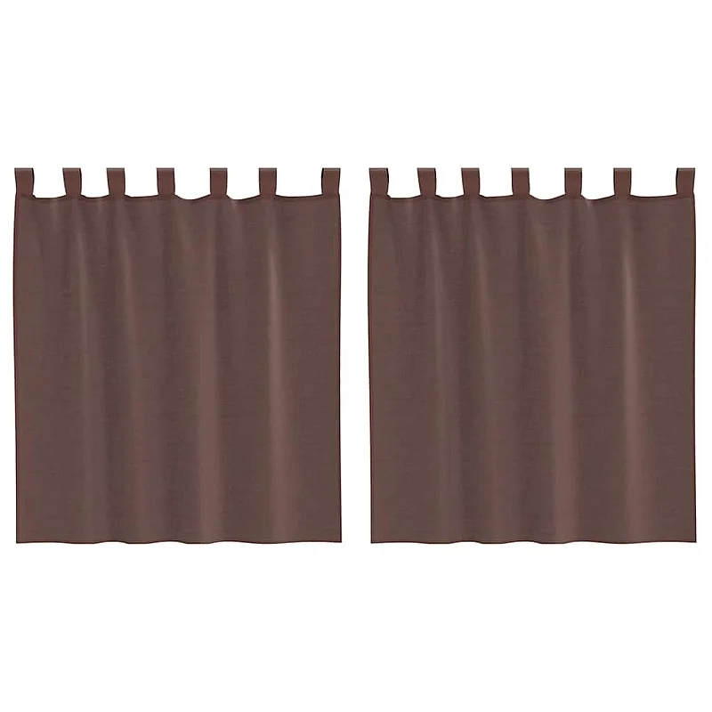 Voile užuolaidos su strypų kišenėmis, 2vnt., rudos spalvos Voile užuolaidos su strypų kišenėmis, 2vnt., rudos spalvos