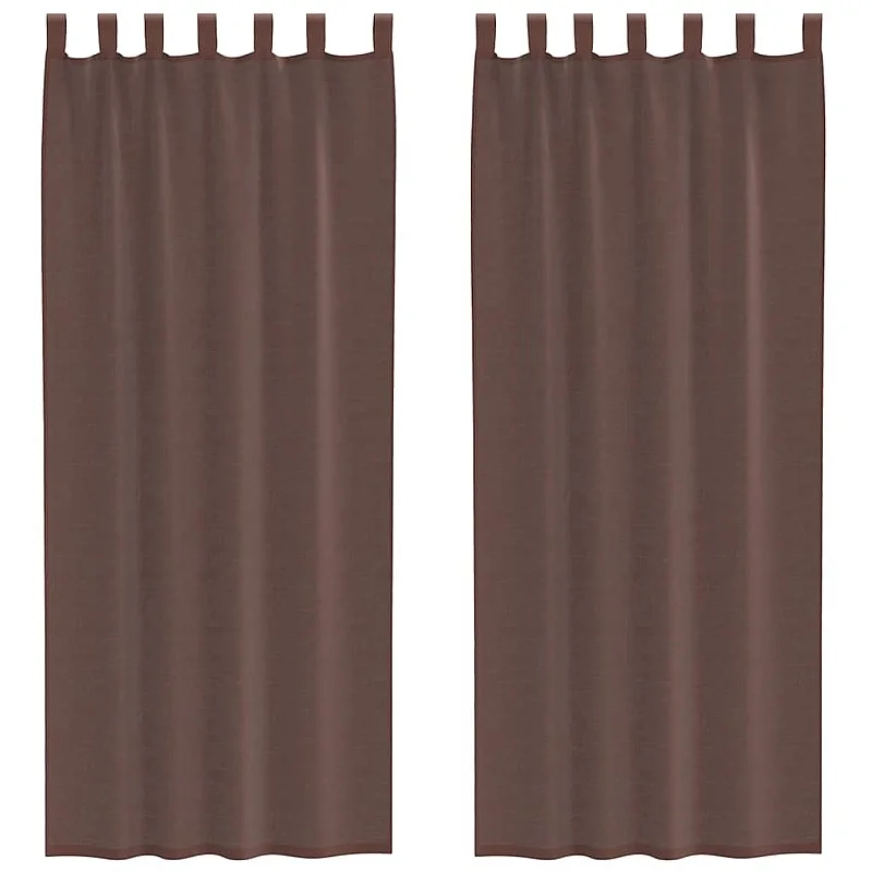 Voile užuolaidos su strypų kišenėmis, 2vnt., rudos spalvos Voile užuolaidos su strypų kišenėmis, 2vnt., rudos spalvos