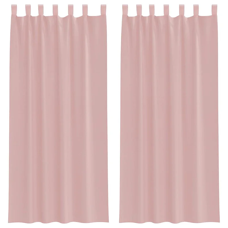 Voile užuolaidos su strypų kišenėmis, 2vnt., rožinės spalvos Voile užuolaidos su strypų kišenėmis, 2vnt., rožinės spalvos