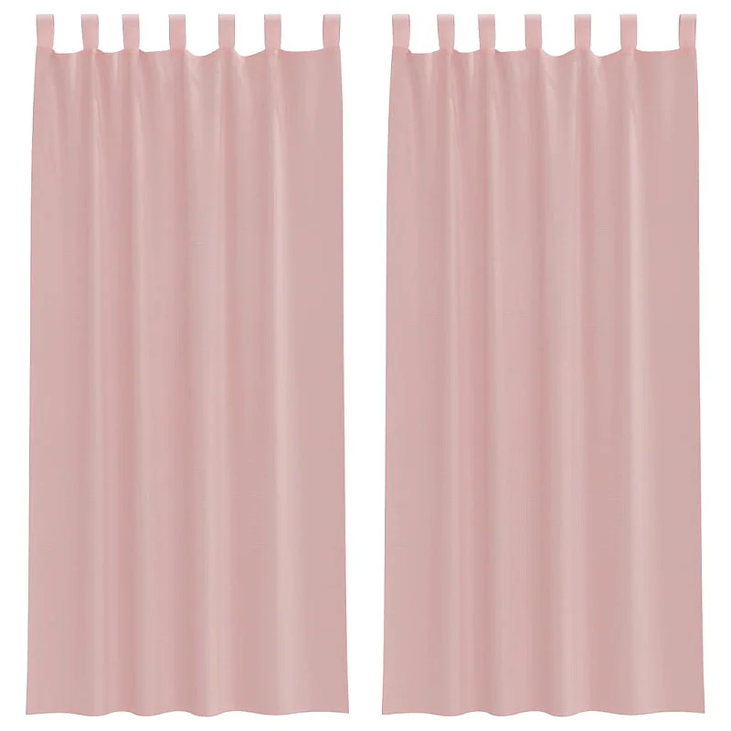 Voile užuolaidos su strypų kišenėmis, 2vnt., rožinės spalvos Voile užuolaidos su strypų kišenėmis, 2vnt., rožinės spalvos