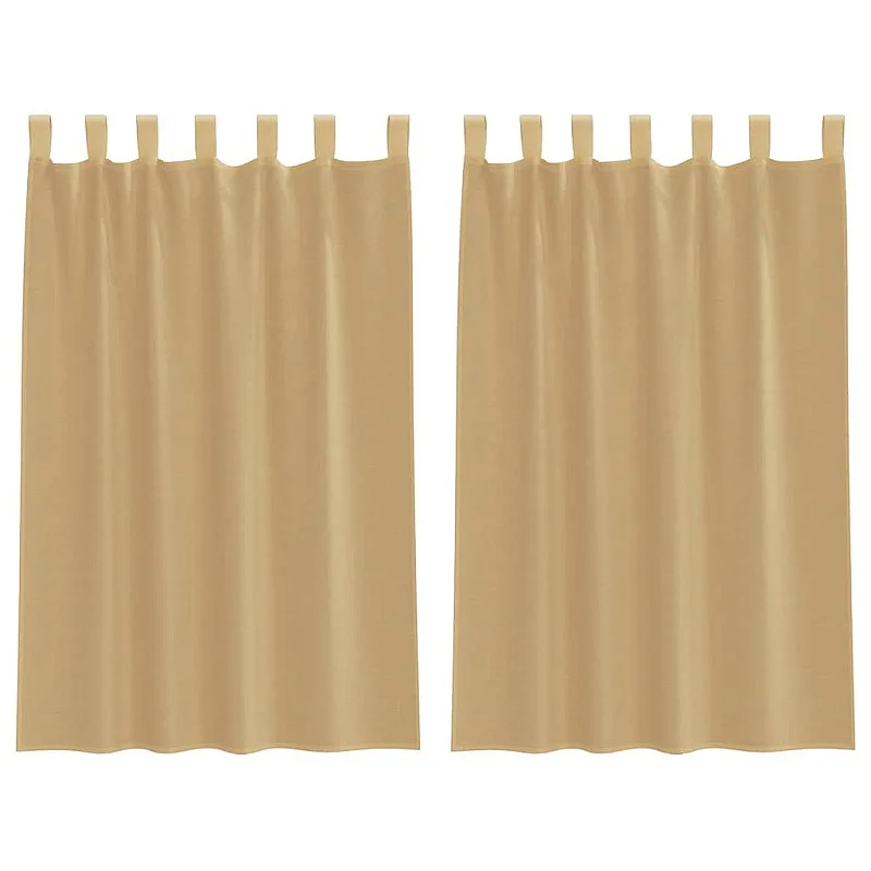 Voile užuolaidos su strypų kišenėmis, 2vnt., smėlio spalvos Voile užuolaidos su strypų kišenėmis, 2vnt., smėlio spalvos