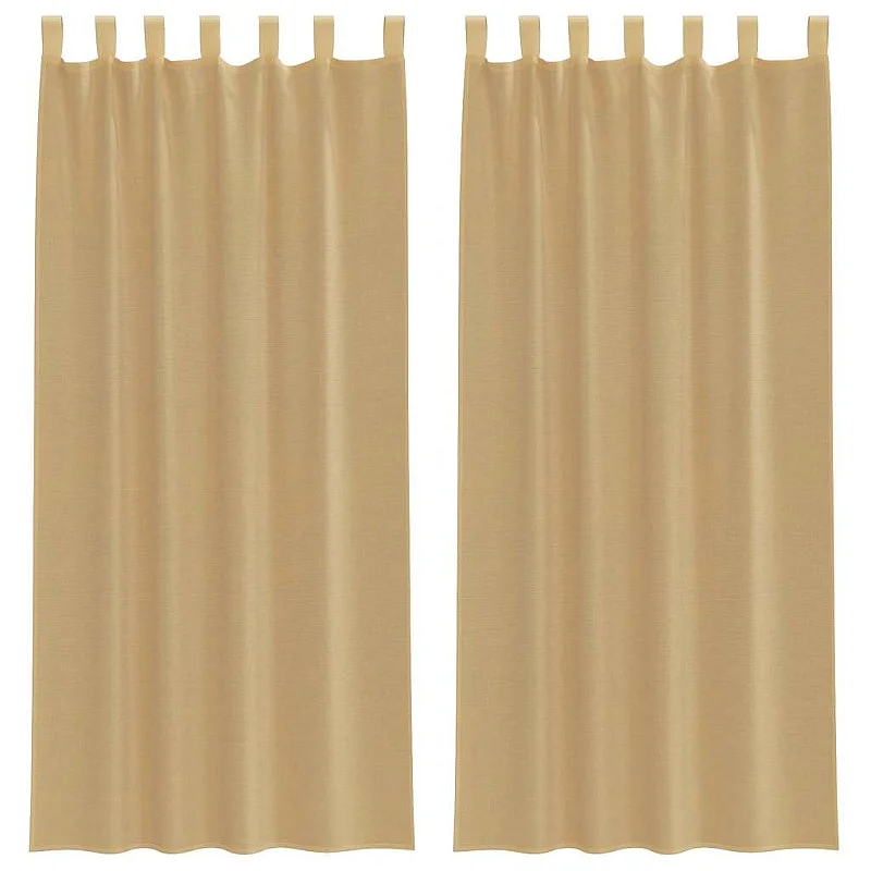 Voile užuolaidos su strypų kišenėmis, 2vnt., smėlio spalvos Voile užuolaidos su strypų kišenėmis, 2vnt., smėlio spalvos
