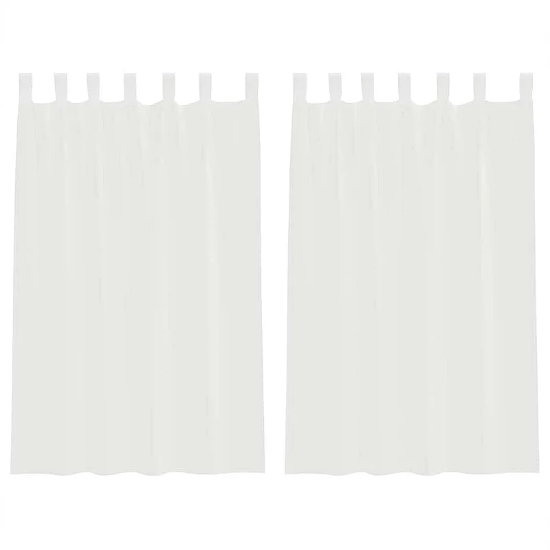Voile užuolaidos su strypų kišenėmis, 2vnt., baltos spalvos Voile užuolaidos su strypų kišenėmis, 2vnt., baltos spalvos