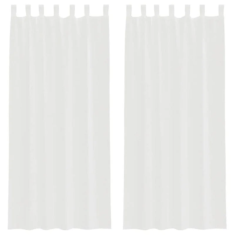 Voile užuolaidos su strypų kišenėmis, 2vnt., baltos spalvos Voile užuolaidos su strypų kišenėmis, 2vnt., baltos spalvos