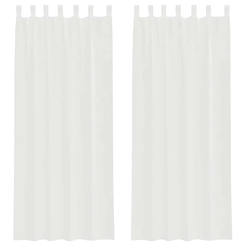 Voile užuolaidos su strypų kišenėmis, 2vnt., baltos spalvos Voile užuolaidos su strypų kišenėmis, 2vnt., baltos spalvos