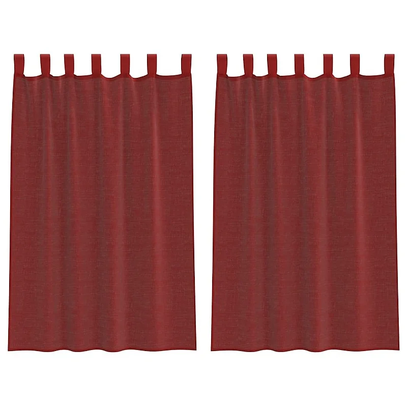 Voile užuolaidos su strypų kišenėmis, 2vnt., raudonojo vyno sp. Voile užuolaidos su strypų kišenėmis, 2vnt., raudonojo vyno sp.