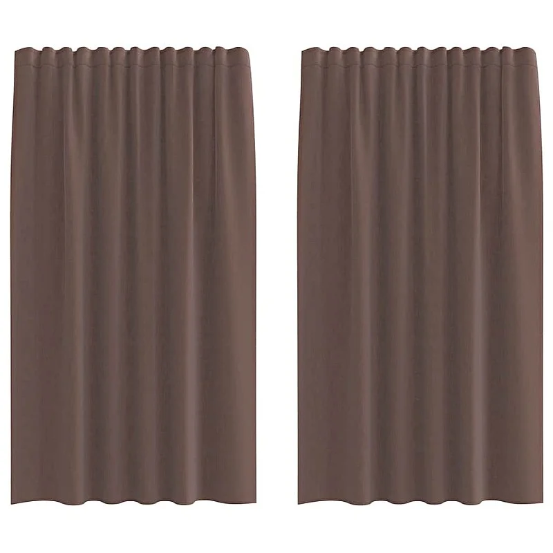 Voile užuolaidos su viršutine dalimi, 2vnt., rudos spalvos Voile užuolaidos su viršutine dalimi, 2vnt., rudos spalvos